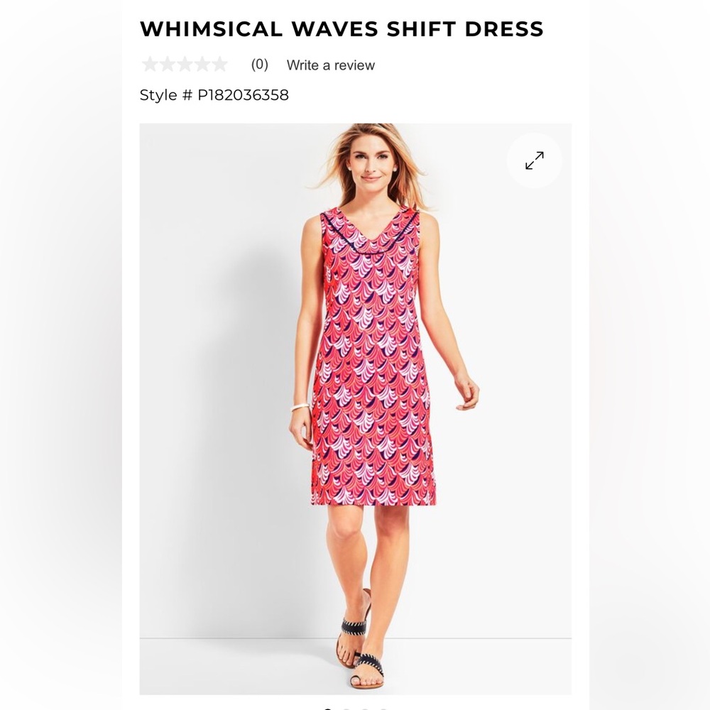 Talbots Whimsical Waves Shift Dress- worn a few times‎